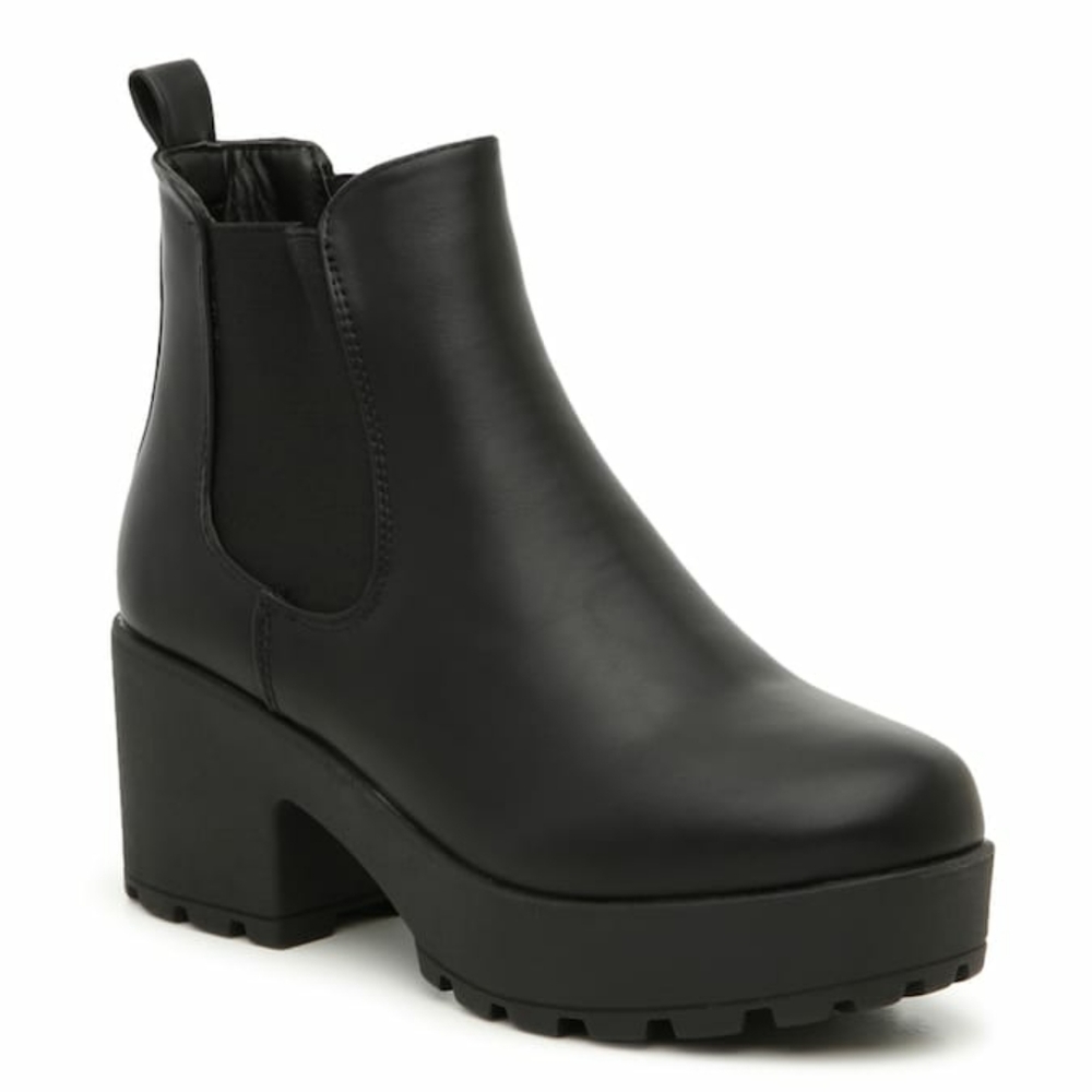 NEW Chelsea Boots Black Chunky Heels size EUR 40 US 9
